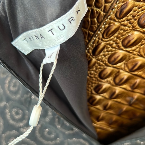 Trina Turk Black and Bronze Dress - Picture 6 of 8